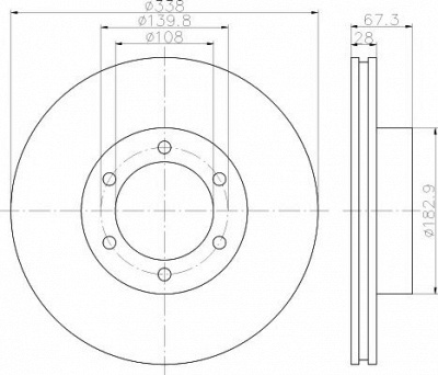 HELLA PAGID 8dd355111861 -  Тормозной диск